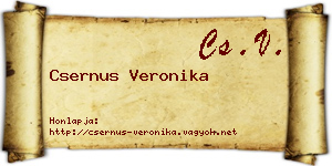 Csernus Veronika névjegykártya